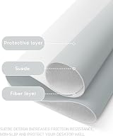 YSAGi Non-Slip Desk Pad 90x43 cm Waterproof PVC Leather Large Mouse Pad Silver view 3