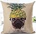 FELENIW. Pineapple Fruit American Country Style Throw Pillow Cover Cushion Case Cotton Linen Material Decorative 18 Square