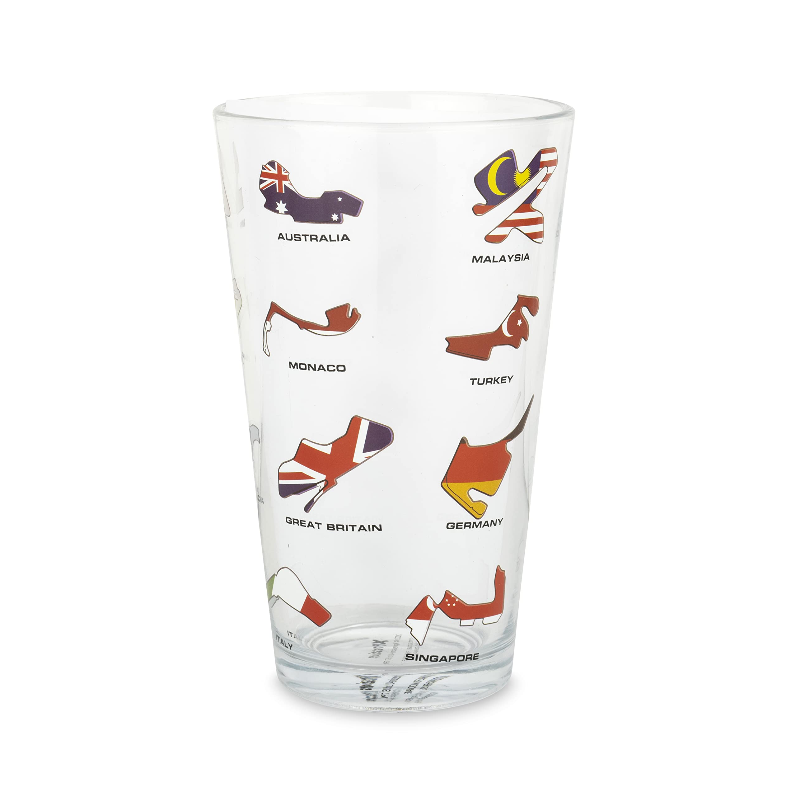 Xpressions 4 U Racing Circuit Tracks Collage F1 GP Drinking High Ball Glass Tumbler