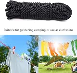 KuTi Kai 8mm Nylon Rope 10M - 32ft Durable Soft Twisted 2 Pack Black view 5