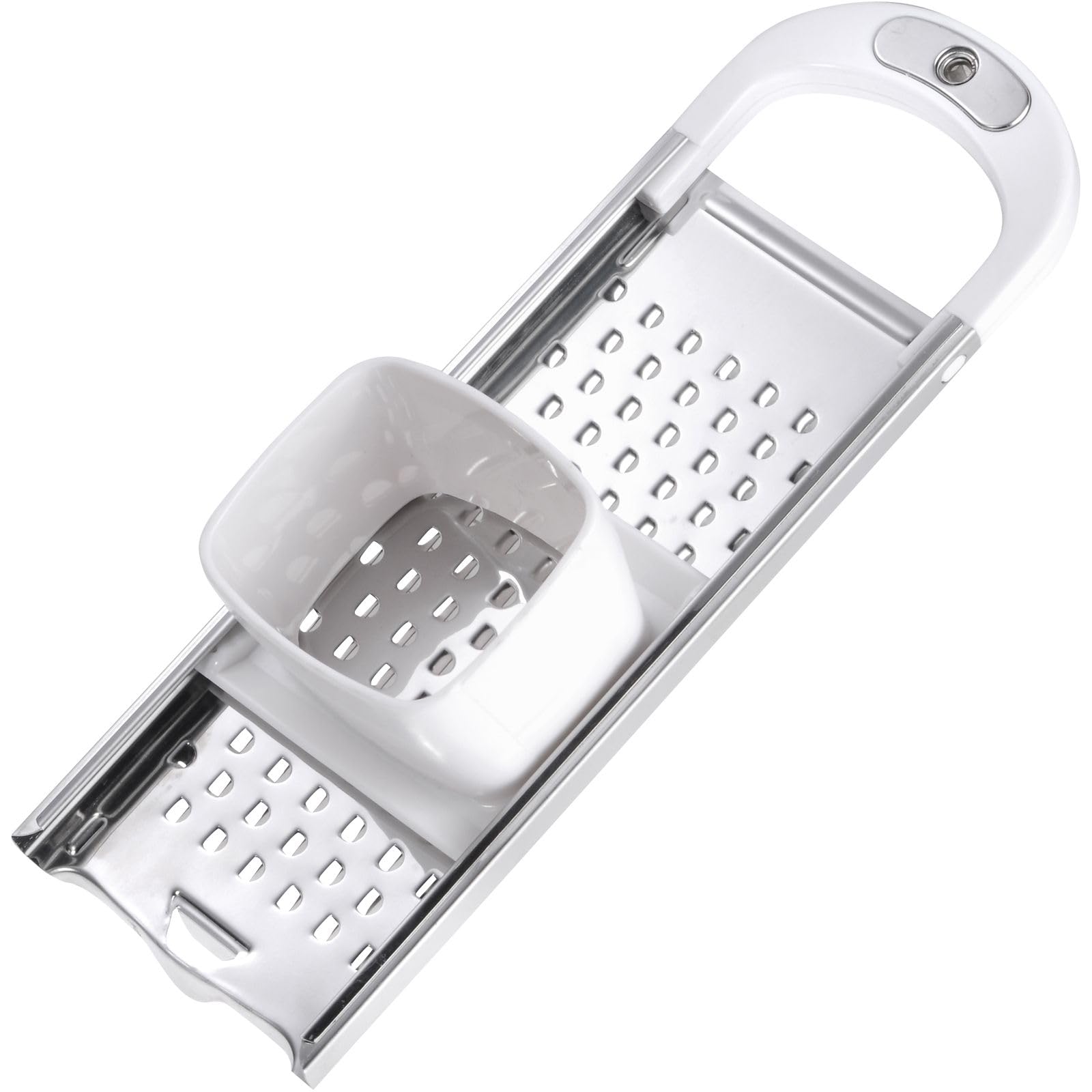 Westmark Spaetzle Plane With Sliding Batter Disc, Spaetzle Maker For Pot Diameters Up To 24 Cm, Stainless Steel/Plastic, Fädle, White/Silver, 61222270