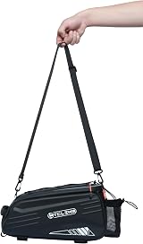 HOMPER Waterproof Bike Rack Pannier Bag 9L EVA Hard Shell Reflective Black view 6