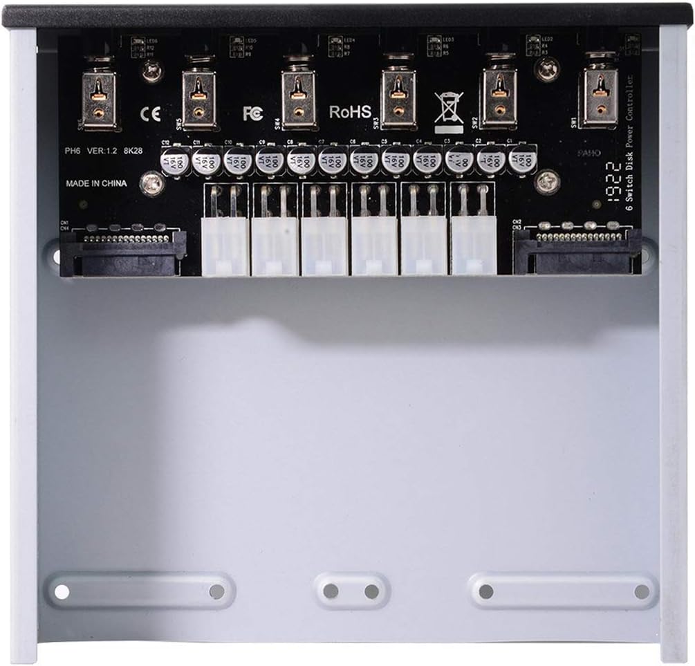 CY Hard Disk 6 Ways Control System Intelligent Control Management System HDD SSD Power Switch with 5.25 CD-ROM Bay - Image 4