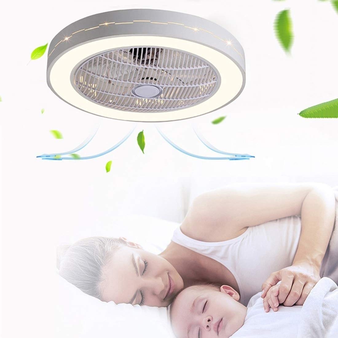 MYXMY Ventilador de Techo Luz LED de Tres Colores con Control ...