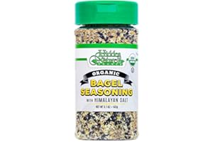 HIDDEN NATURE'S SOURCE Organic Everything Bagel Seasoning Blend: Himalayan Sea Salt Sesame & Dried Poppy Seeds - Kosher Toppings and Spices with Seasonings of Garlic & Onion (Bottle 5.1oz)