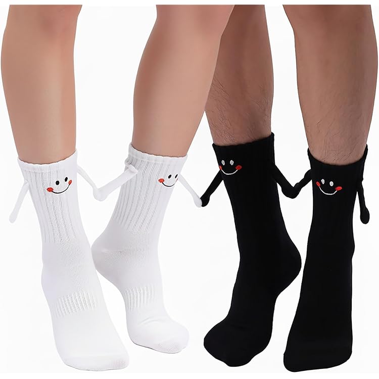 Focenat Lot De 2 Paires De Chaussettes Magnétiques Amusantes Pour