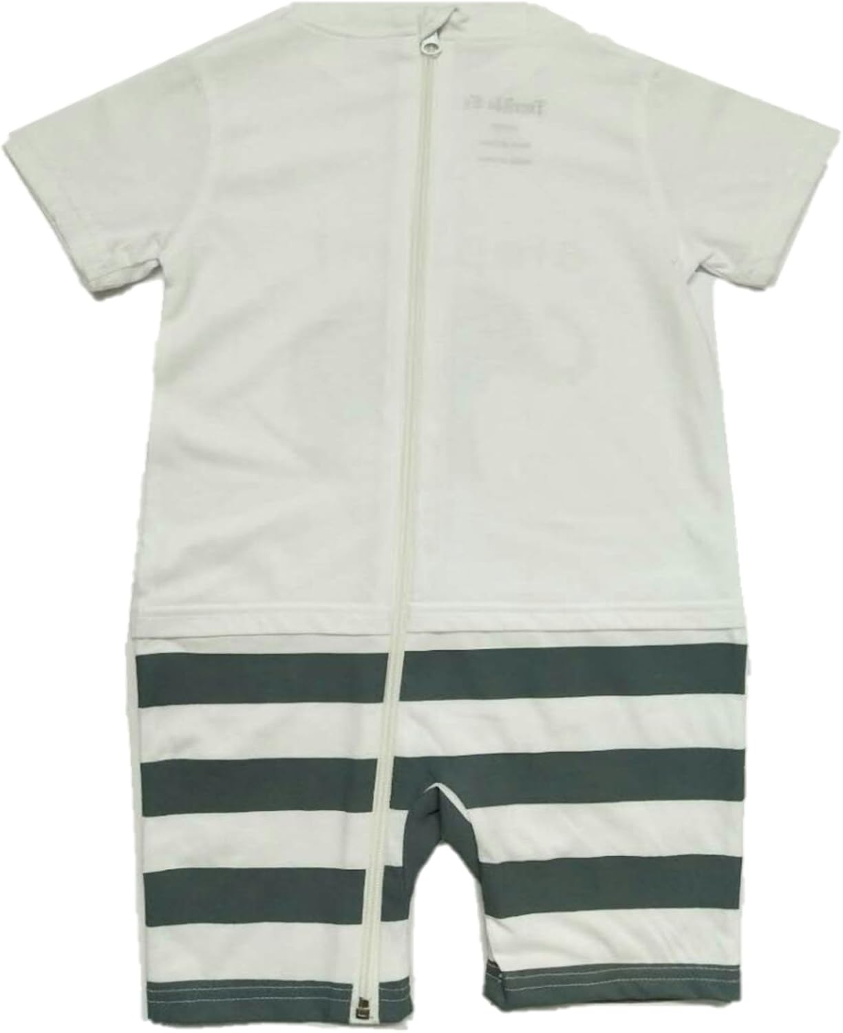 gray and white romper