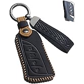 YINEOR for Lexus Key Fob Cover Leather Car Key Case Keychain Fob Holder Compatible for Lexus ES350 ES300h UX200 UX250h LS500 LS500H LC500 LC500h GX460 RX350h 2018-2024 (Black)
