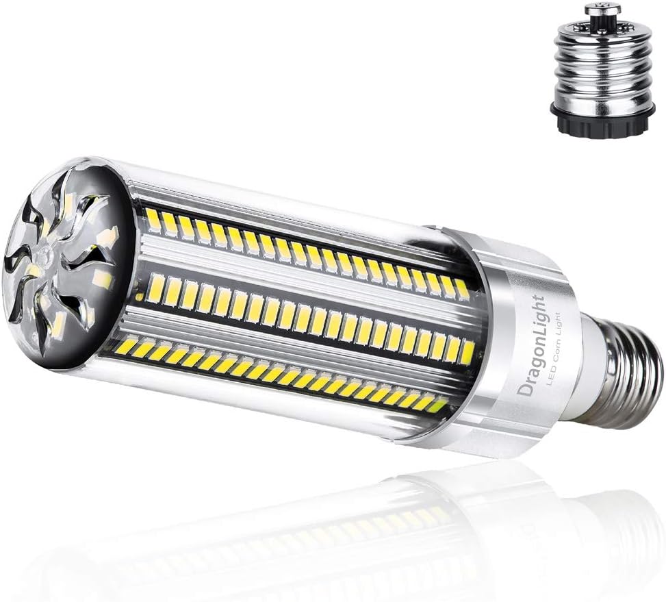 DragonLight 35W Super Bright Corn LED Light Bulb (300 Watt Equivalent) - E26/E39 Large Mogul Base LED Lamp - 6500K Daylight 4,200 Lumens for Area Lighting - Garage Warehouse Factory [Mini Sun 3]