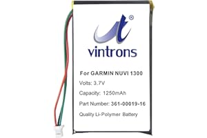 VINTRONS 361-00019-12, 361-00019-16 Battery for Garmin Nuvi 1300, Nuvi 1350, Nuvi 1370, Nuvi 1390,