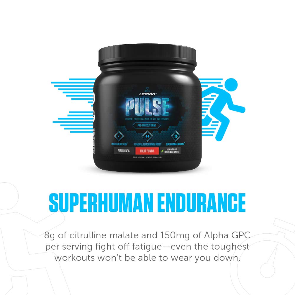 Legion Pulse Pre Workout Supplement All Natural Nitric