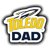 Toledo Rockets 4-Inch Proud Dad Die Cut Decal Officially Licensed Collegiate Product