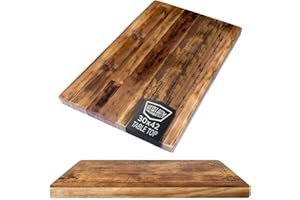 HEIRLOUM Reclaimed Wood Table Top - Rustic Recycled Wooden Piece Perfect for Signs, Counters, Kitchens, Dining and Coffee Table Tops (Straight Plank Table Top, 30" x 42")