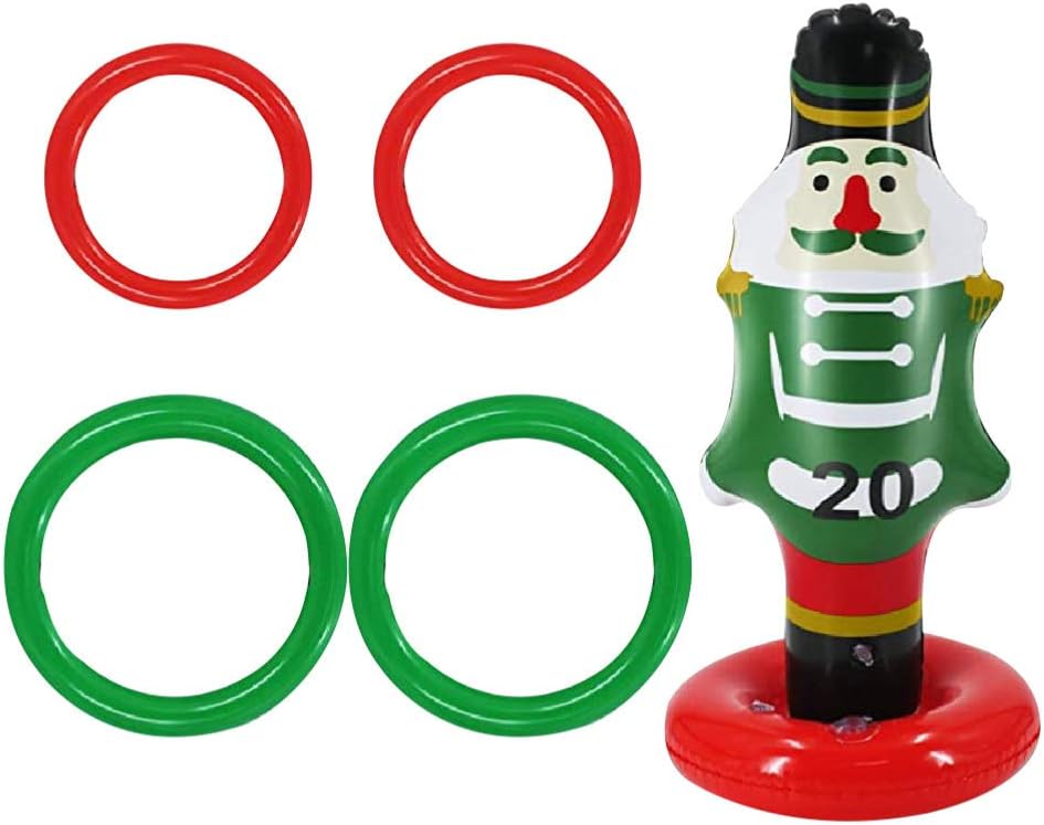 BESPORTBLE Christmas Nutcrackers Ring Toss Christmas Party