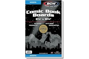 BCW Modern Comic Backing Boards - 200 Pack | Certified Acid-Free, Lab-Tested Archival Quality Comic Book Boards | Ideal for Comic Book Storage and Preservation