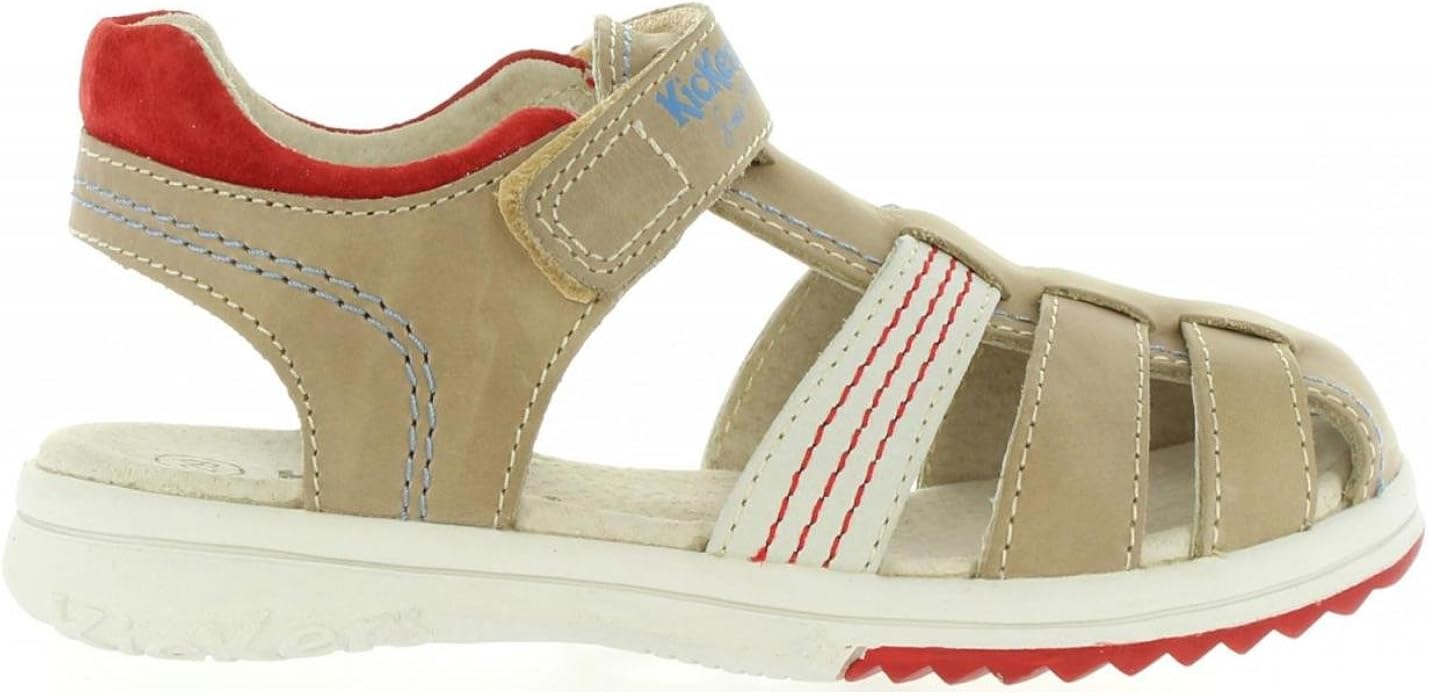 Kickers Sandali per Bambino 34950330 Platinium 123 Gris Rouge SizeMap