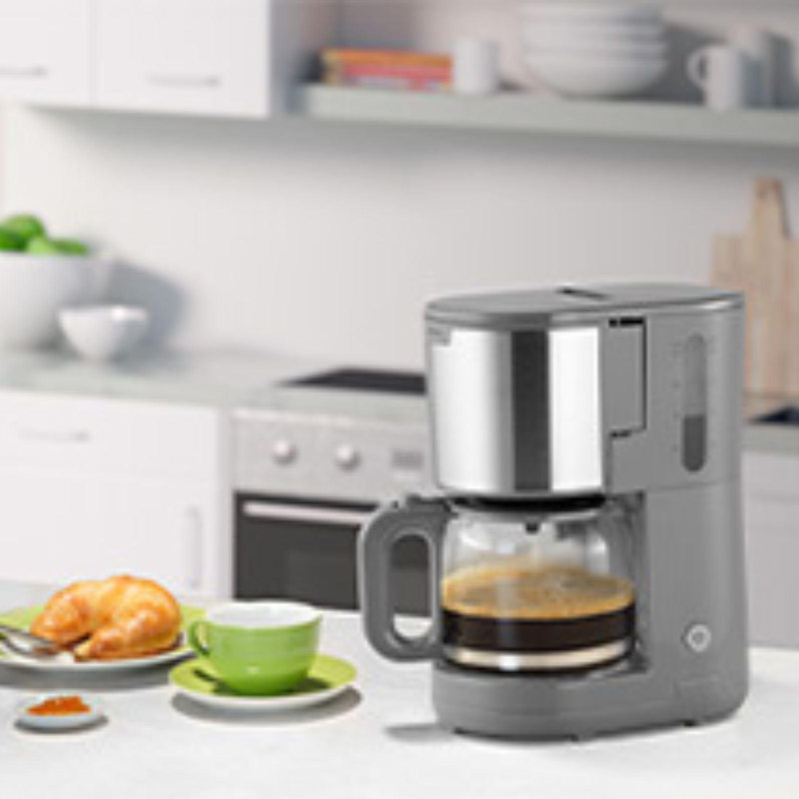 Braun Kaffeemaschine PurShine KF1500GY, Filterkaffeemaschine mit Glaskanne & OptiBrew System, Anti-Tropf-Funktion, Automatische Sicherheitsabschaltung, 10 Tassen Kapazität, 1000W, Grau 4