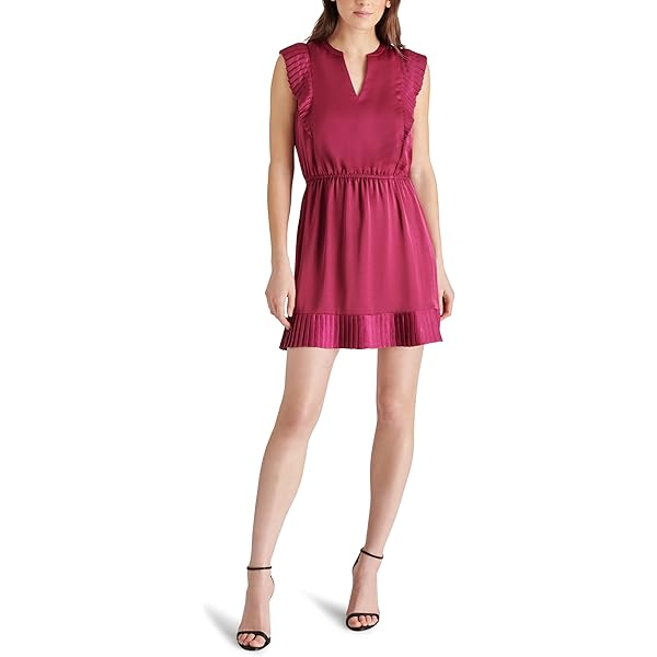 Steve Madden Apparel Leigh Midi Dress, Black Multi,X-Small at Amazon Women's  Clothing store