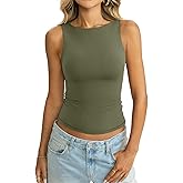 EasyGala Womens Double Lined Tank Tops Boat Neck Fitted Top Basic Sleeveless Shirts Y2K Summer Going Out Outfits 2026