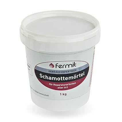 Fermit Schamottemörtel 1kg feuerfest Kleber Mörtel Schamottmörtel