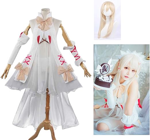 Amazon Exfun Fgo Fate チョコ エンゼル イリヤ コスプレ 礼服 ワンピース 衣装 髪飾り付属 ウィッグ追加可能 L 衣装 ウィッグ コスプレ 仮装 通販