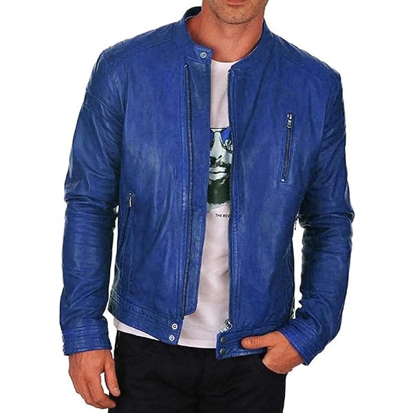 New Fashion Style Men's Distress Leather Jackets Motorcycle Bomber