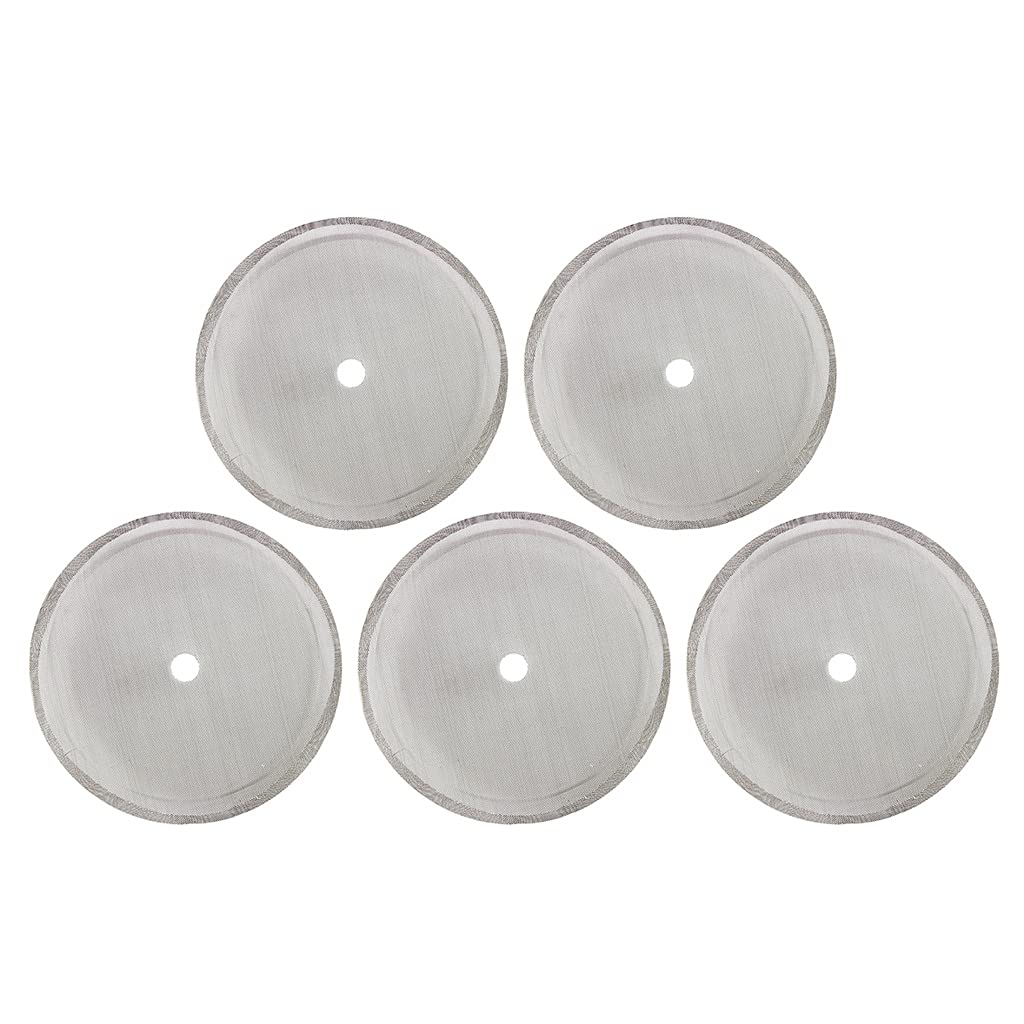 5 Pcs French Press Replacement Stainless Steel Coffee Filter Mesh for Coffee Tea Maker 350ml/800ml/1000ml French Press Replacement Coffee Filter Mesh Reusable Stainless Steel Tea Maker