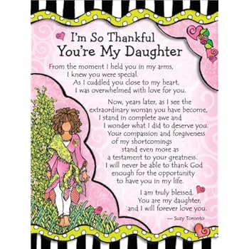 Miniature Easel Print with Magnet: I'm So Thankful You're My Daughter, 3.6
