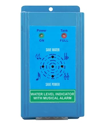 Neon Gate Plastic Water High-Level Indicator with Loud Musical Alarm with Magnetic Sensor (Blue, Standard Size)