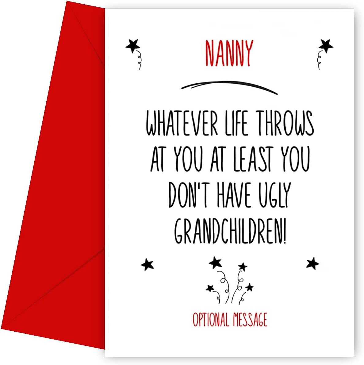Hey Chimpa A Nanny Birthday Card Ugly Grandkids Fun Cards For Nan Nana Nannie Grandma On Her Birthday Mothers Day Christmas Thank You Card From Grandson Boy Granddaughter Girl Child