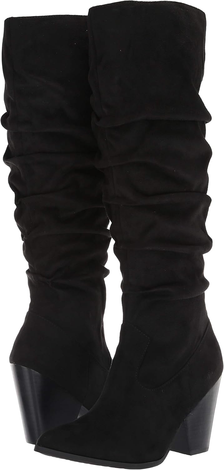 carlos santana black knee high boots