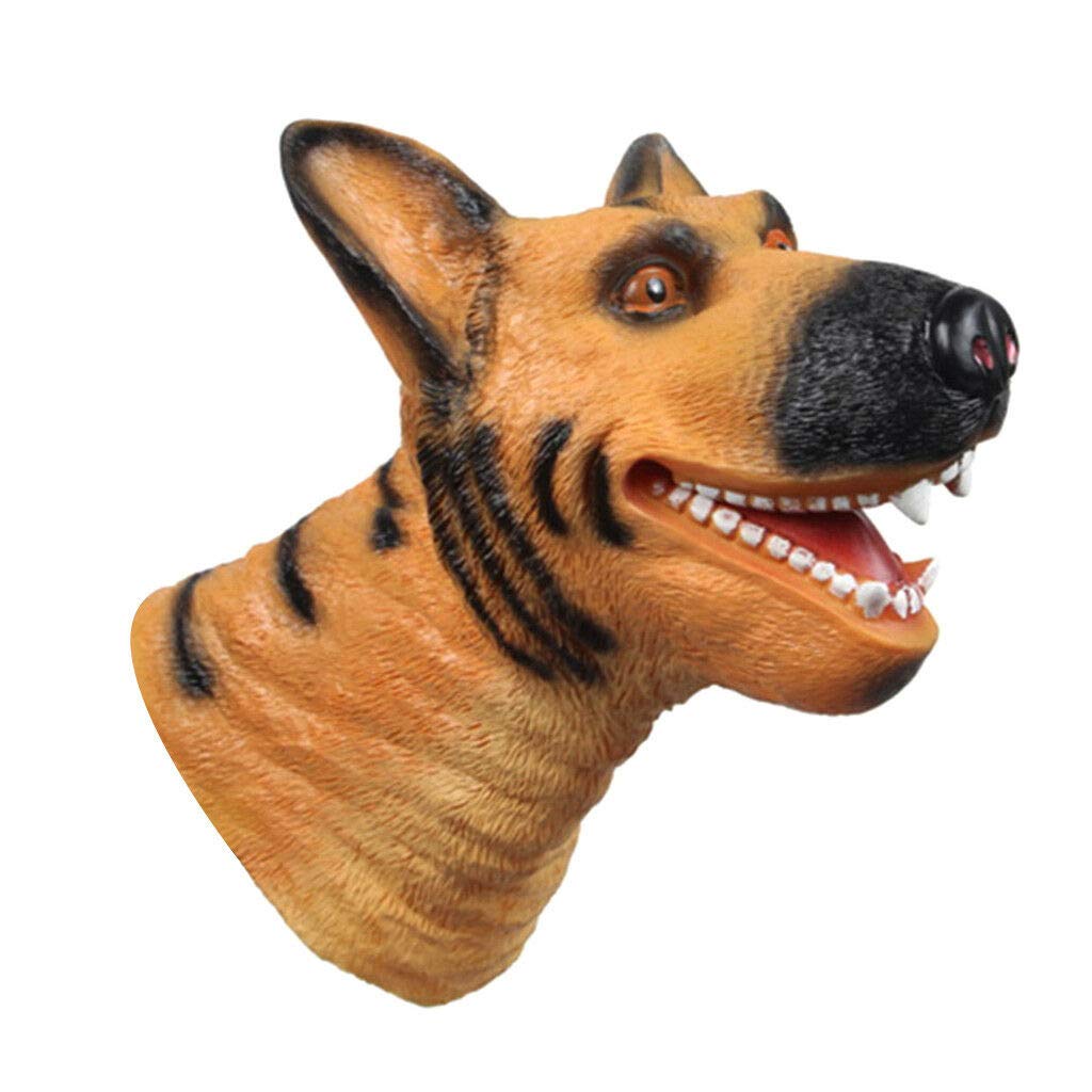 ELECTROPRIME Dog Head Realistic Latex Rubber Animal Hand Puppet Glove