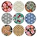 ALIMITOPIA Japan Style Sealing Sticker,Round Japanese Traditional Pattern Self-Adhesive Universal Sealing Paster Gift Packing Decorative Labels Envelope Seals(10 Sheets,90pcs)