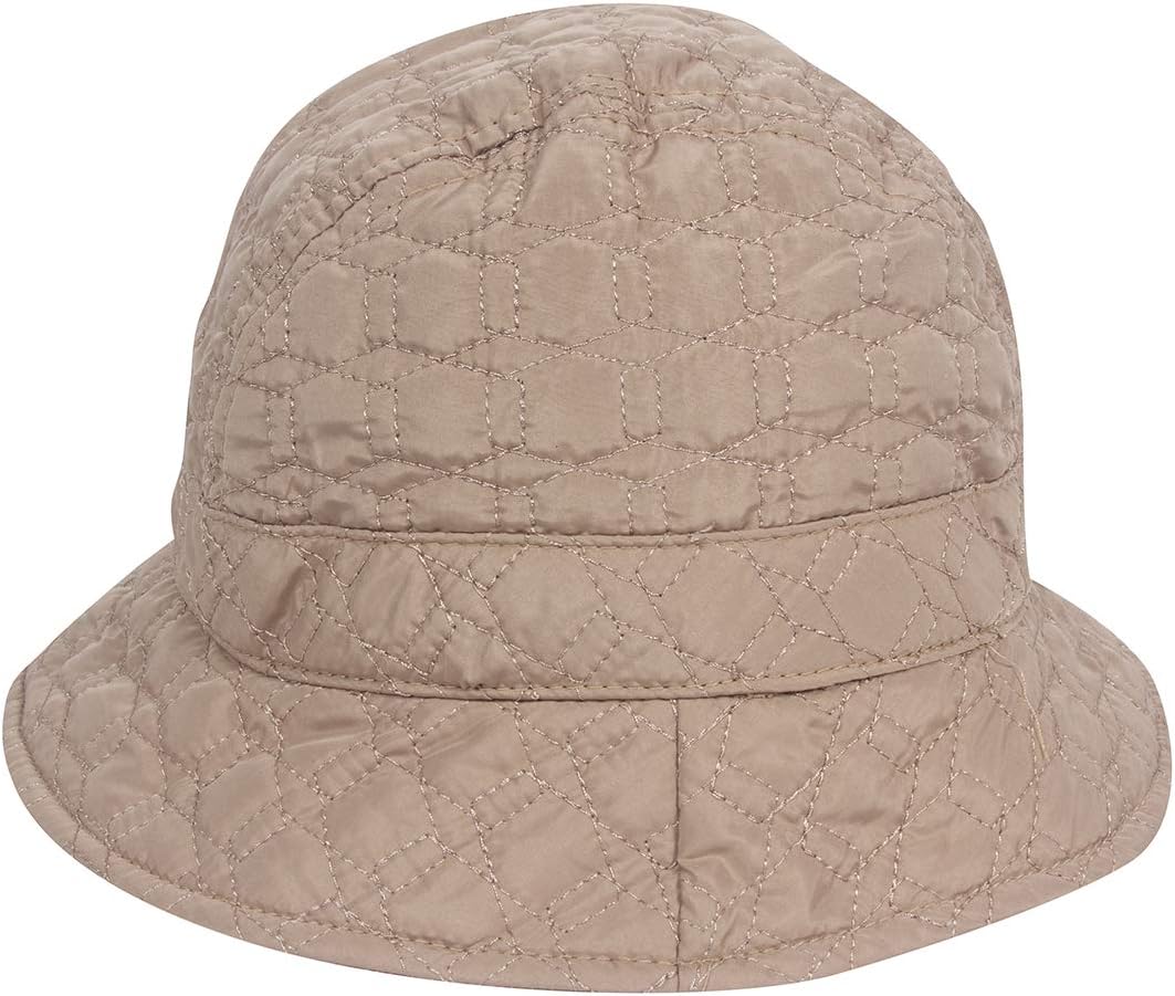 Quilted Style Fleece Lining Unisex Bucket Hat Red