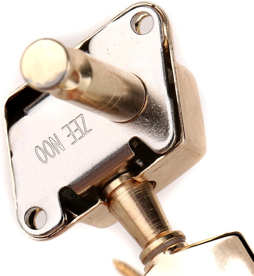 Musiclily Pro 6 in Line Guitar Semi Closed Tuners Machine Heads Tuning Pegs Keys Set for Electric Guitar Gold - Image 5