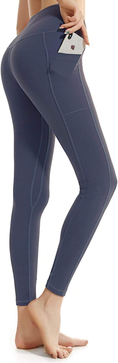 Women's Workout Leggings with Pockets High Waisted Pattern Yoga Pants for Women Tummy Control Yoga Leggings