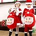 ZJchao Santa's Gift Sack Bags, 1Pc Cute 3D Santa Claus Face Red Velvet Fabric Bags for Wrapping Candys Toys