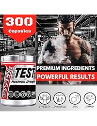 Full Metal Labs Test (300 Count 7000+mg) Premium Muscle Builder & Male Support With Estrogen...