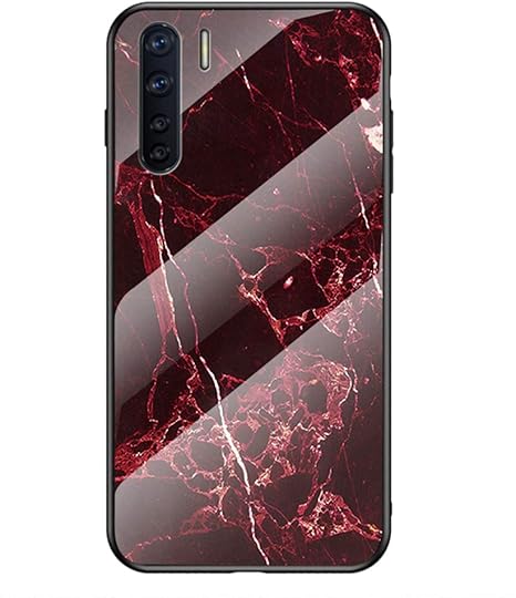 Brand Set Funda Para Oppo A91 Caja De Vidrio De Marmol Templado Funda De Silicona Ultrafina Case Para Oppo A91 Rojo Amazon Es Electronica