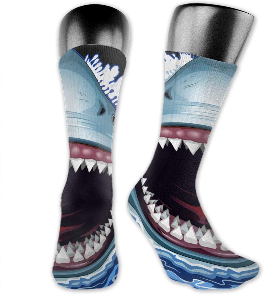 RZM YLY Men&Women Shark Jaws Attack Fashion Crew Tube Socks Athletic Sock Best Gift