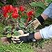 All-Season Women's Leather Gardening Gloves for Your Garden, Pruning, Digging, and Weeding Projects! Strong and Durable Goatskin for Dexterity and Grip, Extra Wide Wrist Cuff for Scratch Protection!