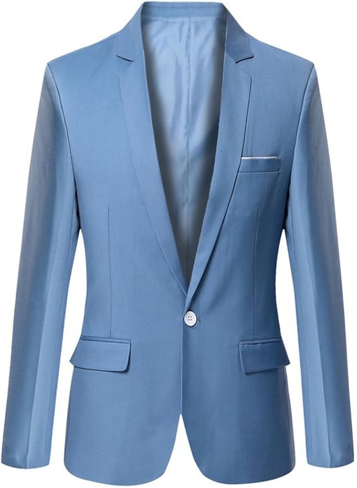 Mens Slim Fit Casual One Button Blazer Jacket at  Men’s Clothing store