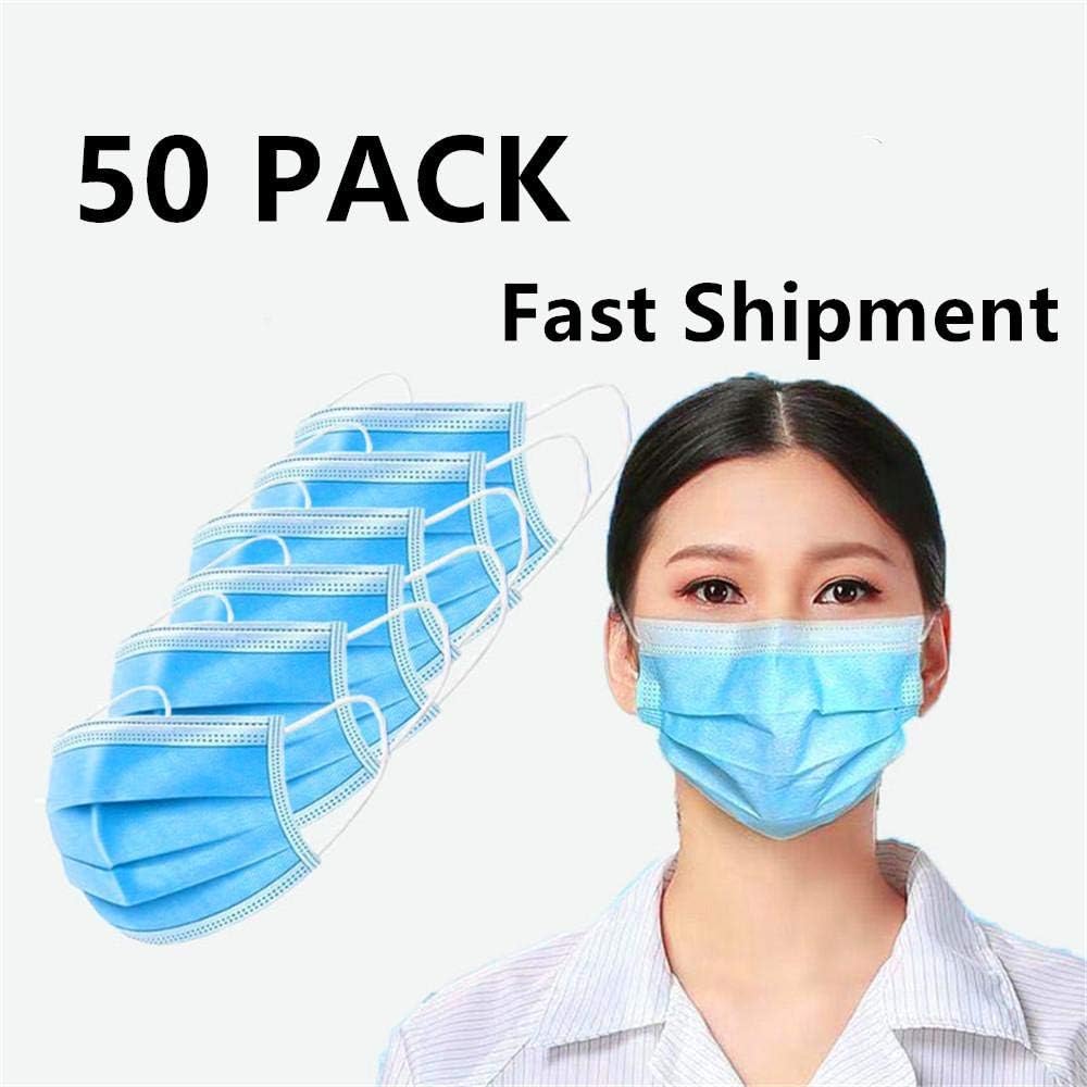JHK 50Pcs Disposable Anti Dust Mäsk With Elastic Soft & Comfortable Comfortable Sanitary Dustproof Crowded Places Dustproof Cover