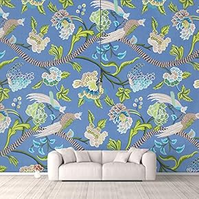 Wall Murals for Bedroom Traditional Flower Pattern Removable Wallpaper Peel and Stick Wall Stickers - 66x96 inches