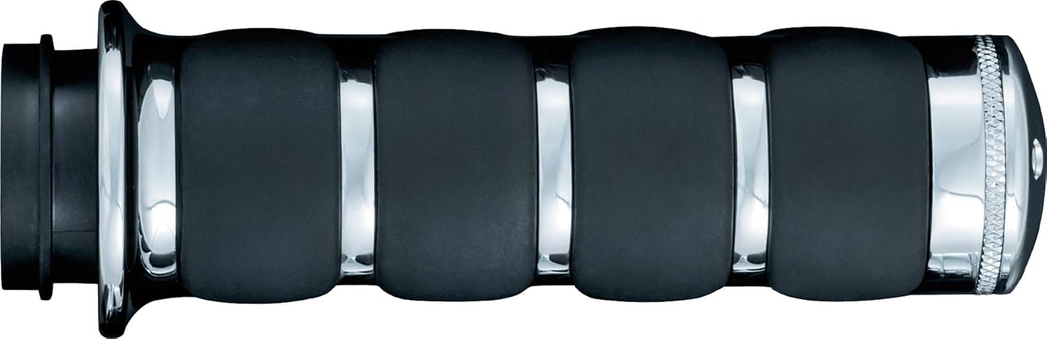 Kuryakyn 6205 Premium ISO Handlebar Grips for Dual Cable Throttle Control: 1982-2019 Harley-Davidson Motorcycles, Chrome, 1 Pair: Kuryakyn: Automotive