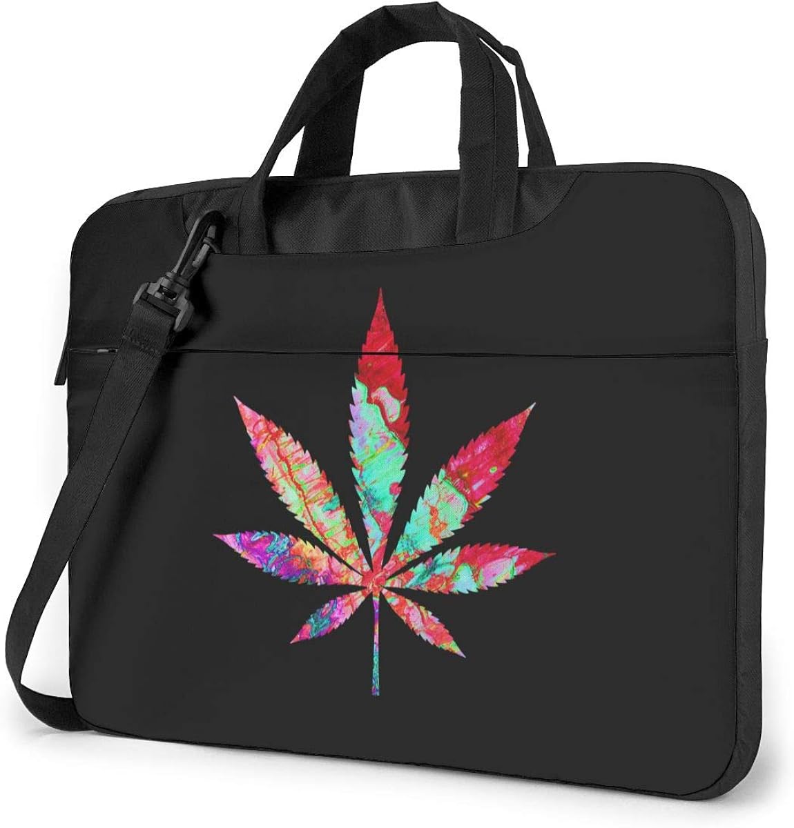 Reggae Rasta Marijuana Leaf Weed Crossbody Bag Briefcase
