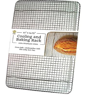 UltraCuisine 100% Stainless Steel Wire Cooling Baking Rack for Oven Use, Heavy Duty Roasting Racks