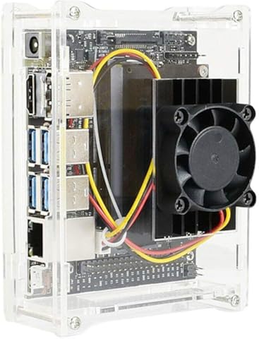 Rouku Caja Transparente de acrílico Resistente al Polvo Tipo A para la Carcasa del desarrollador Nano Jetson con Tornillos Módulo WiFi