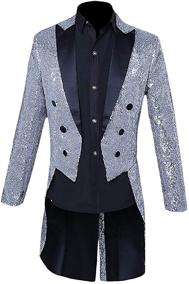 Thgdhgfh Men Glitter Sequin Evening Jackets Dovetail Club