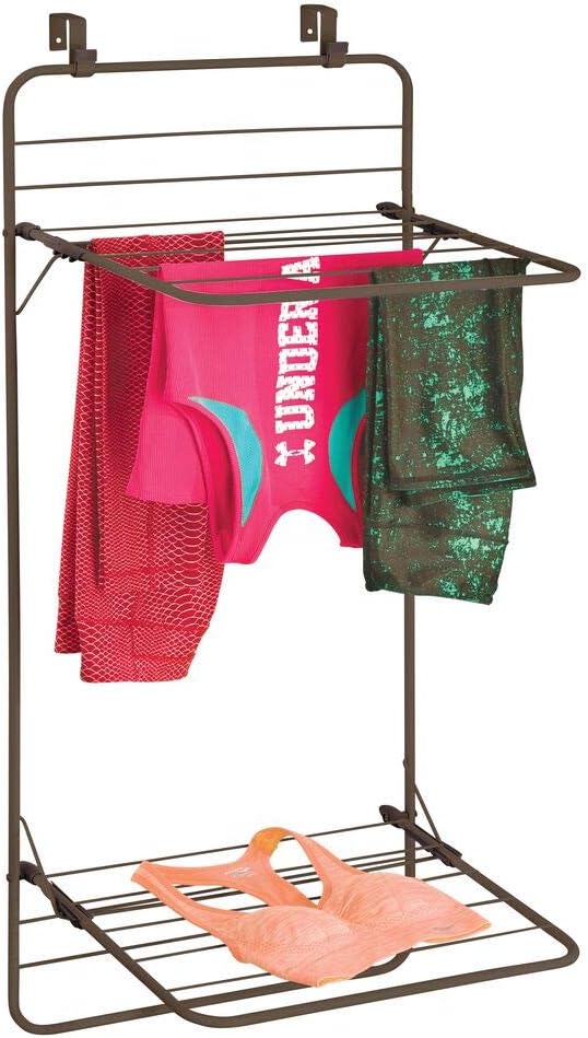 mDesign Faltbarer Wäscheständer für die Tür, kompakt, tragbar und